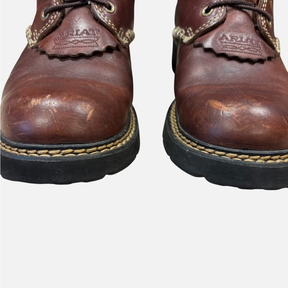 ARIAT Canyon Western Ranch Boots 7.5B Chestnut Brown Work Boot 17728 Cowgirl - Picture 6 of 10